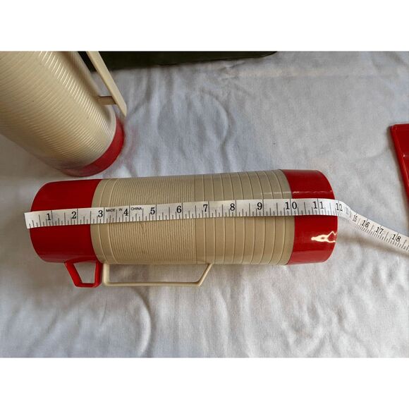 Vintage Aladdin HY-LO Thermos Set, Wide Mouth, Hot/Cold, Cup, Snack Case, W/Case - Picture 9 of 14